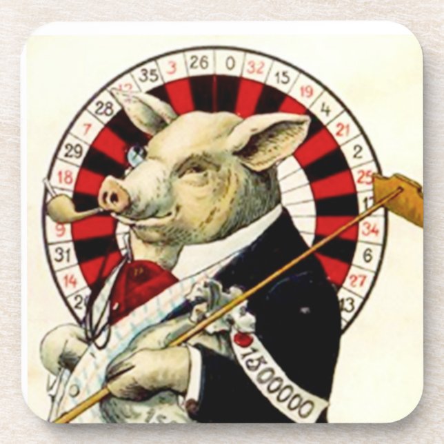 Untersetzer-Vintager Spielerspielendes Untersetzer (Vorderseite)