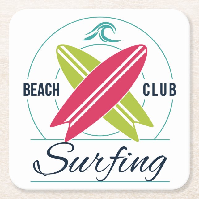 Untersetzer von Beach Club Surfpapier (Vorderseite)