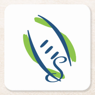 Untersetzer von Blue & Green Artistic Football-6 P