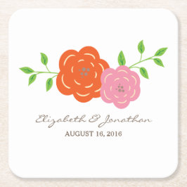 Untersetzer von blutorfarbenem, rosafarbenem Blume