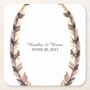 Untersetzer von Hochzeitszettel