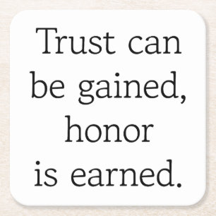 Untersetzer von Trust & Honor Paper
