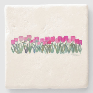 Untersetzer Wasserfarbe Rosa Tulips