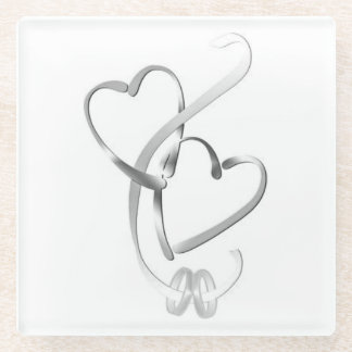 Untersetzer "WEDING BANDS WITH HERART"