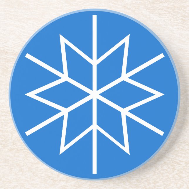 Untersetzer - Weißer Schneeflocken (Vorne)