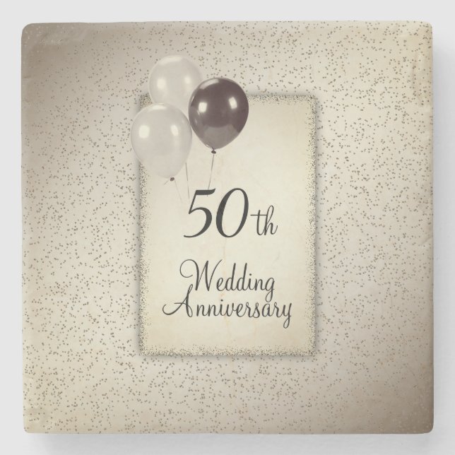 Untersetzer zum 50. Hochzeitstag (Vorderseite)