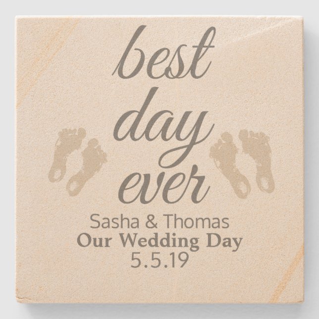 Untersetzer zum besten Tag je Sandstone (Vorderseite)