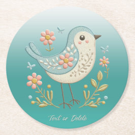 Untersetzer zum Grünbuch "Little Bird Floral Embro
