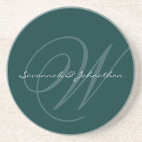 Untersetzer zum Hochzeitstag der grünen Monogram