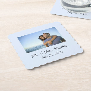 Untersetzer zum Hochzeitstag mit Monogramm