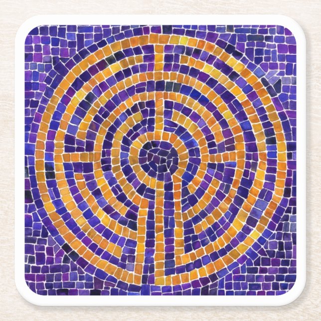 UNTERSETZER zum LABYRINTH-MOSAIC-Quadrat (Vorderseite)