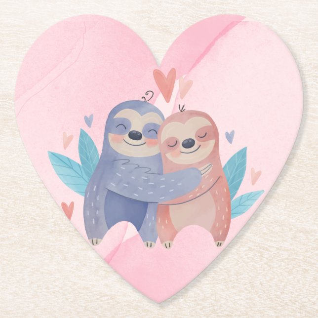 Untersetzer zum niedlichen Valentinstag (Vorderseite)