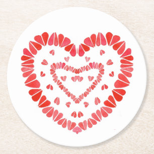 UNTERSETZER zum Runden Papier: SCHNELLE HERZEN