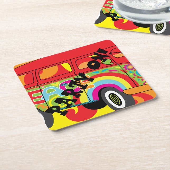 Untersetzer zum Stilquadrat der 1960er Jahre (angewinkelt)