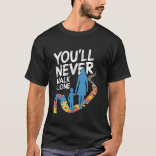 Unterstütze Autismus Sohn Mutter Unterstützt Autis T-Shirt