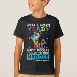 Unterstütze Autismus Stolz Papa Autismus-Bewusstse T-Shirt