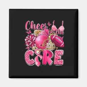 Unterstütze Cheer For The Cure Brustkrebs Fußball  Magnet