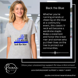 Unterstütze das Blaue Gesetzeshüter T-Shirt
