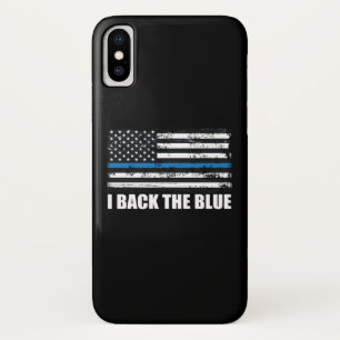 Unterstütze das dünne blaue Band USA-Flagge MAGA W Case-Mate iPhone Hülle