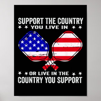 Unterstütze das Land, in dem du lebst USA 4. Juli Poster