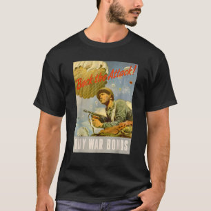 Unterstütze den Angriff WW2 US Army Airborne Vinta T-Shirt
