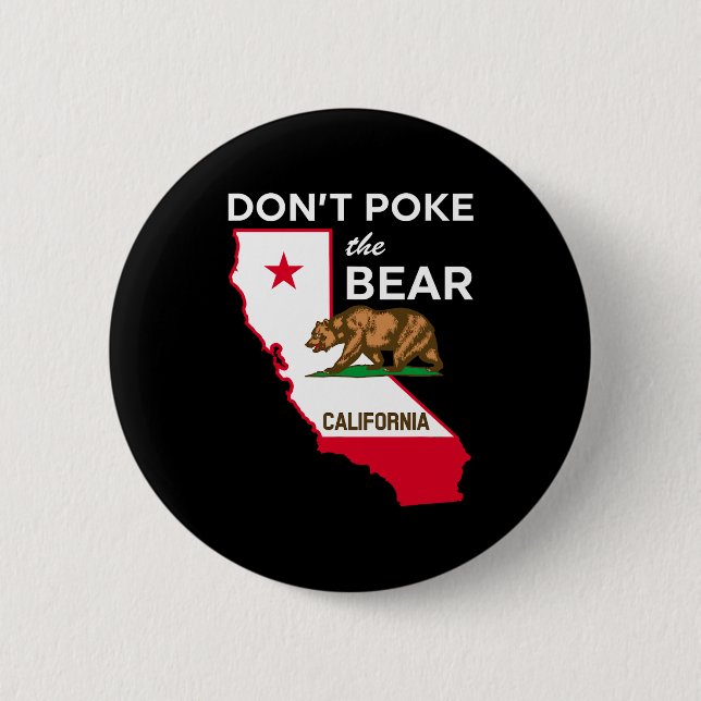 Unterstütze den Bären California Republic Design  Button (Vorderseite)