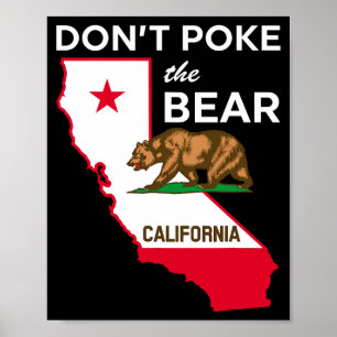 Unterstütze den Bären California Republic Design Poster