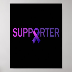 Unterstütze den Welttag gegen Krebs Lavendel Grafi Poster