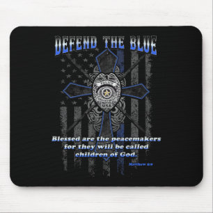 Unterstütze die Polizei Blaue Linie Verteidige das Mousepad