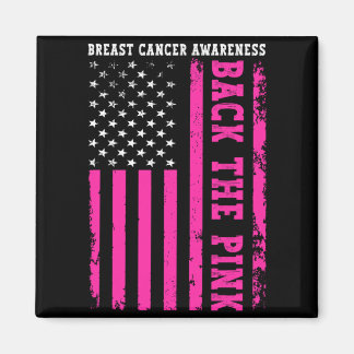 Unterstütze die rosa amerikanische Flagge Brustkre Magnet