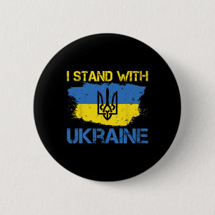 Unterstütze die Ukraine mit dieser Ukraine-Flagge  Button