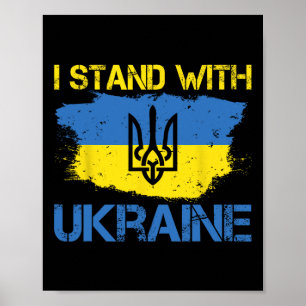 Unterstütze die Ukraine mit dieser Ukraine-Flagge  Poster
