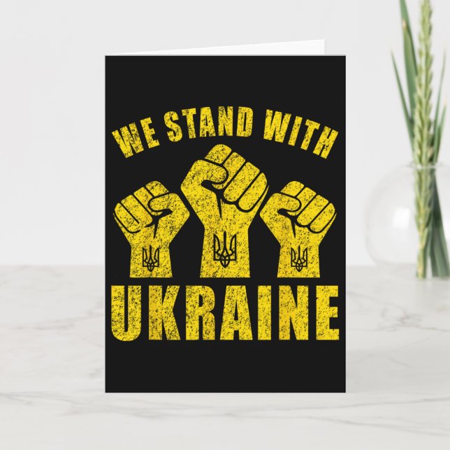 Unterstütze die Ukraine - Wir stehen hinter der Uk Karte (Vorderseite)
