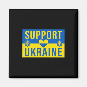 Unterstütze die ukrainische Flagge mit Herz Magnet