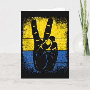 Unterstütze Friedenszeichen Ukraine-Flagge Ukraini Karte