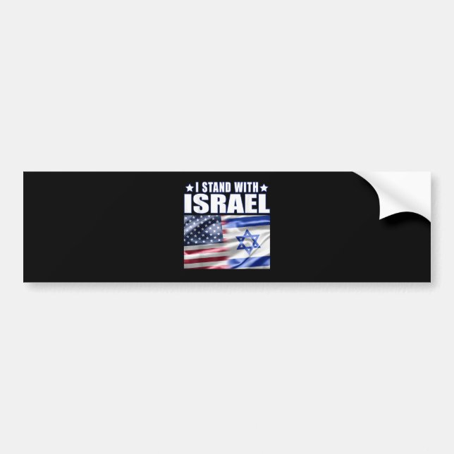 Unterstütze Israel Ich stehe hinter Israel  Autoaufkleber (Vorne)