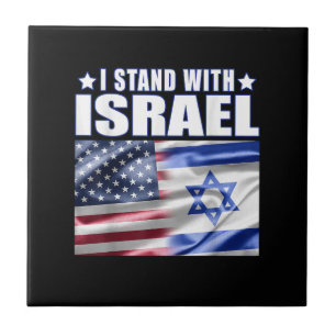 Unterstütze Israel Ich stehe hinter Israel Fliese