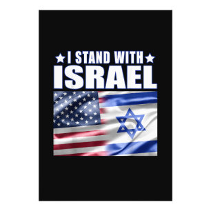Unterstütze Israel Ich stehe hinter Israel  Fotodruck