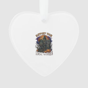 Unterstütze lokale Hexen Halloween Spukhaus Pumpe Ornament