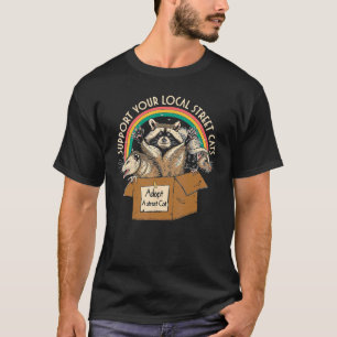 Unterstütze lokale Straßenkatzen Vintage Box Wasch T-Shirt