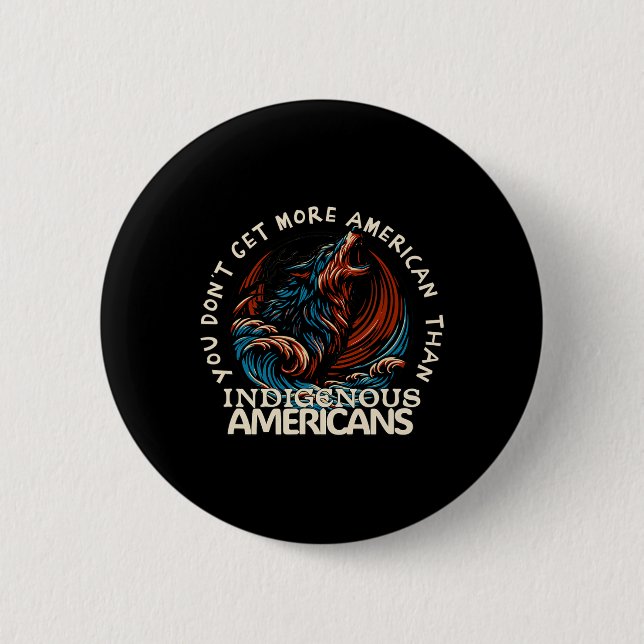 Unterstütze Native Americans gegen Trump  Button (Vorderseite)
