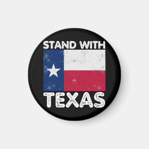 Unterstütze Texas Ich stehe mit Texas Texan Flagge Magnet