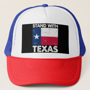Unterstütze Texas Ich stehe mit Texas Texan Flagge Truckerkappe