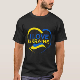 Unterstütze Ukraine-Flag-Shirt Ich liebe Ukraine H T-Shirt