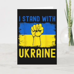 Unterstütze Ukraine-Flagge Ich stehe mit Ukraine  Karte