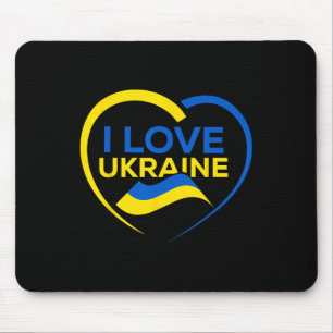 Unterstütze Ukraine-Flagge-Shirt Ich liebe Ukraine Mousepad