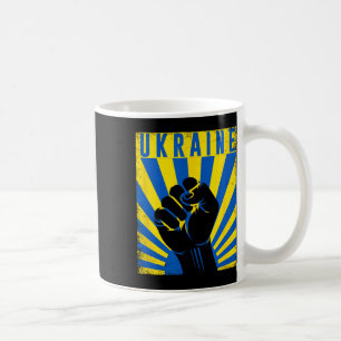 Unterstütze Ukraine Hand Faust Ukraine Widerstehen Kaffeetasse
