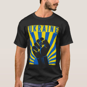 Unterstütze Ukraine Hand Faust Ukraine Widerstehen T-Shirt