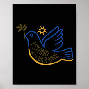 Unterstütze Ukraine Ich stehe hinter der Ukraine  Poster