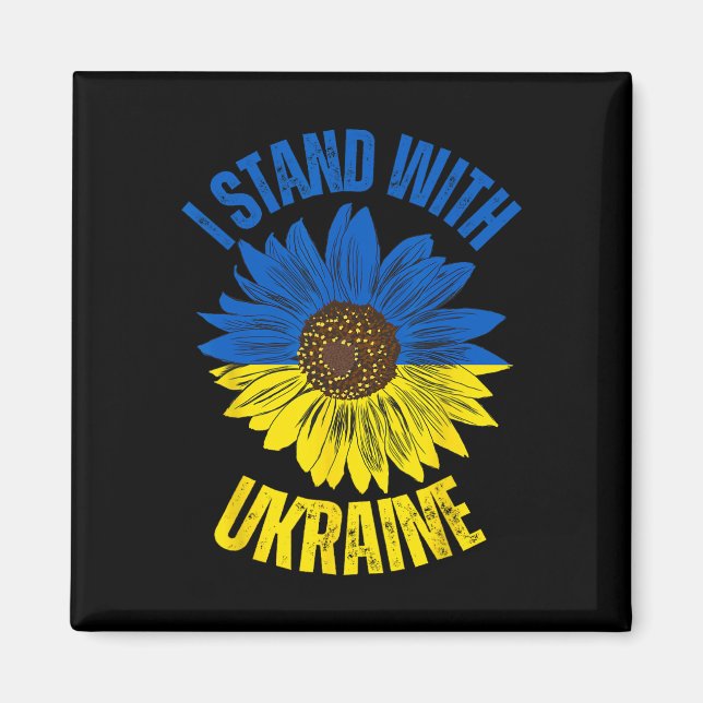 Unterstütze Ukraine Ich stehe mit der ukrainischen Magnet (Vorne)